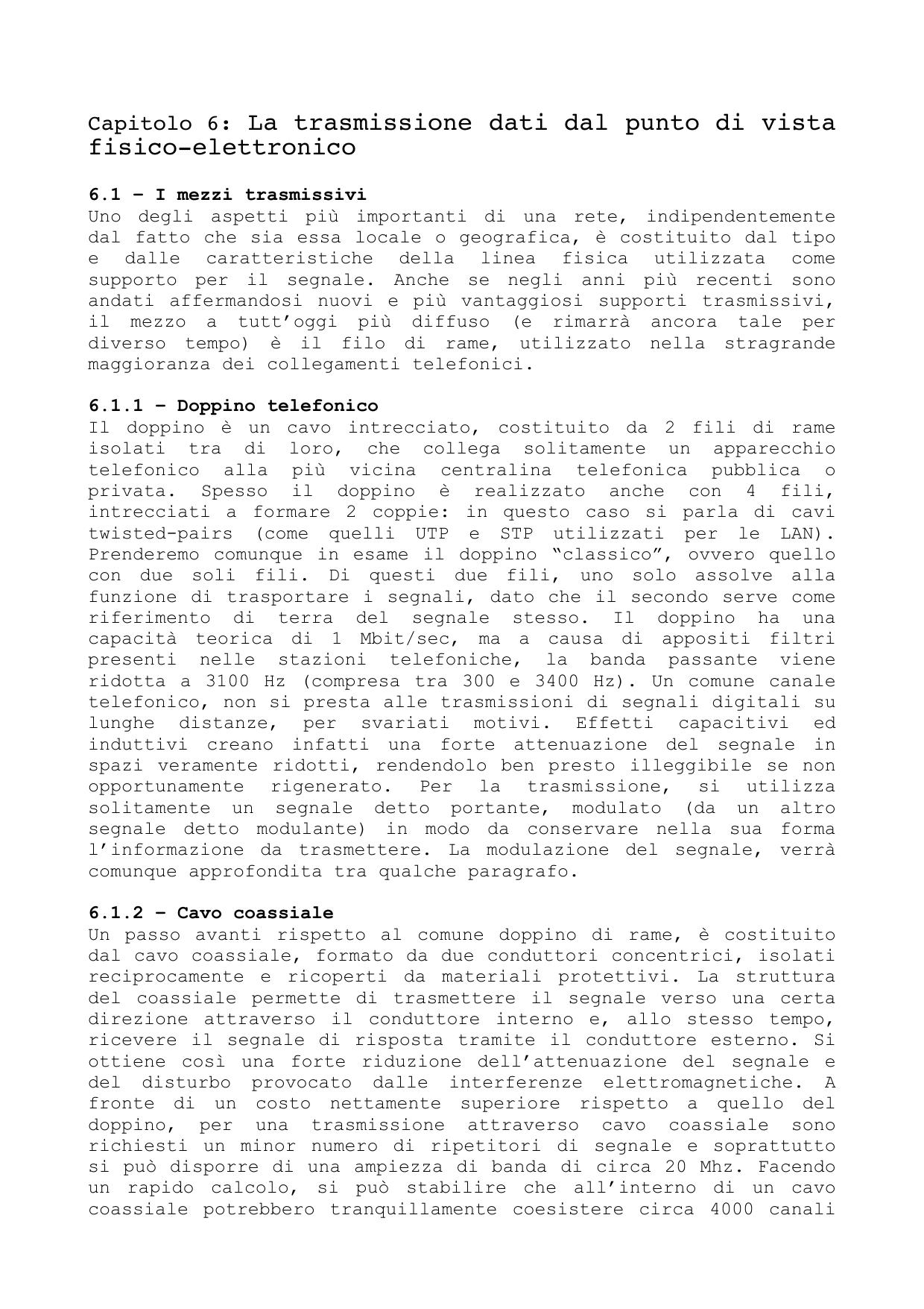 Capitolo 6: Il protocollo TCP/IP