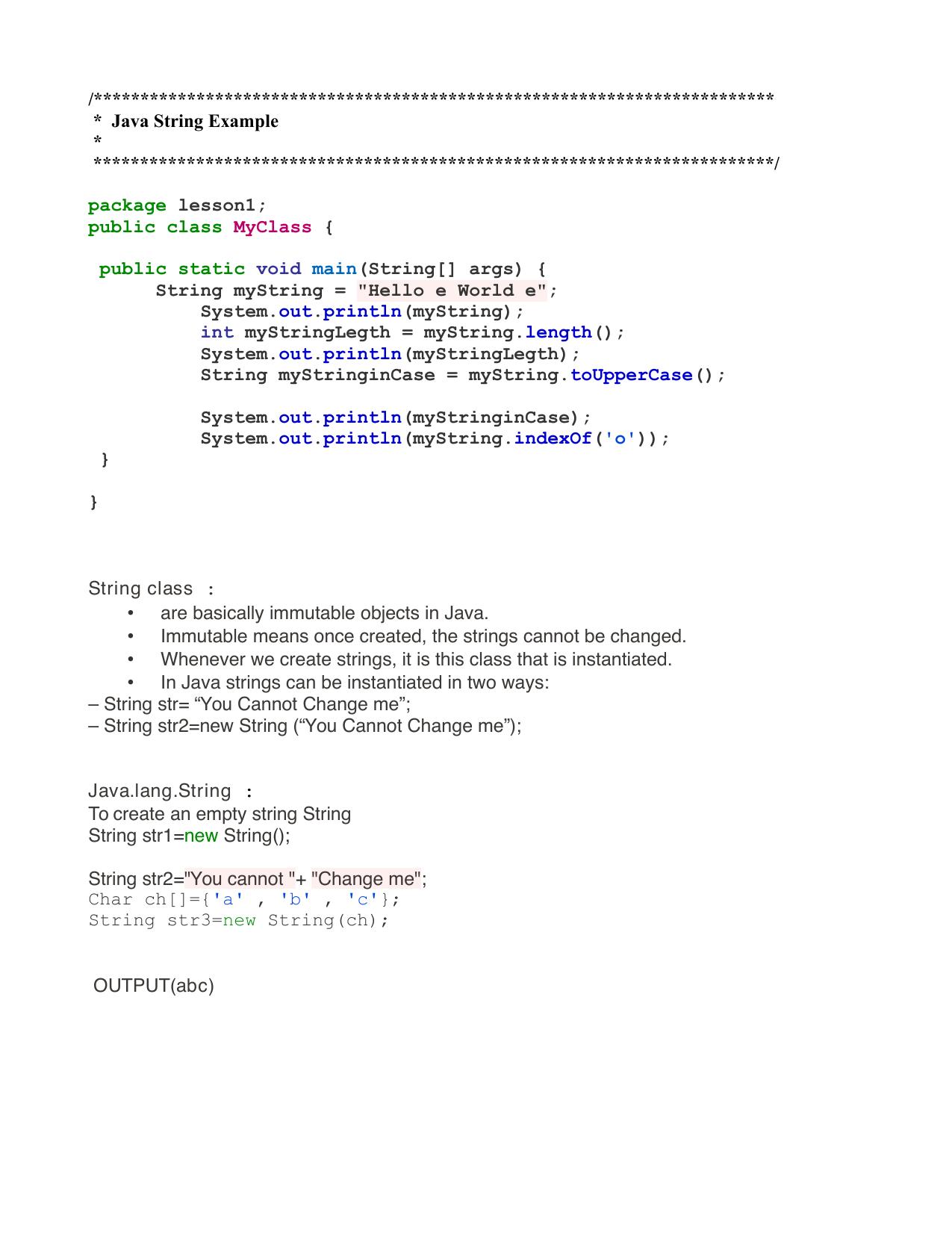012 Java String Example