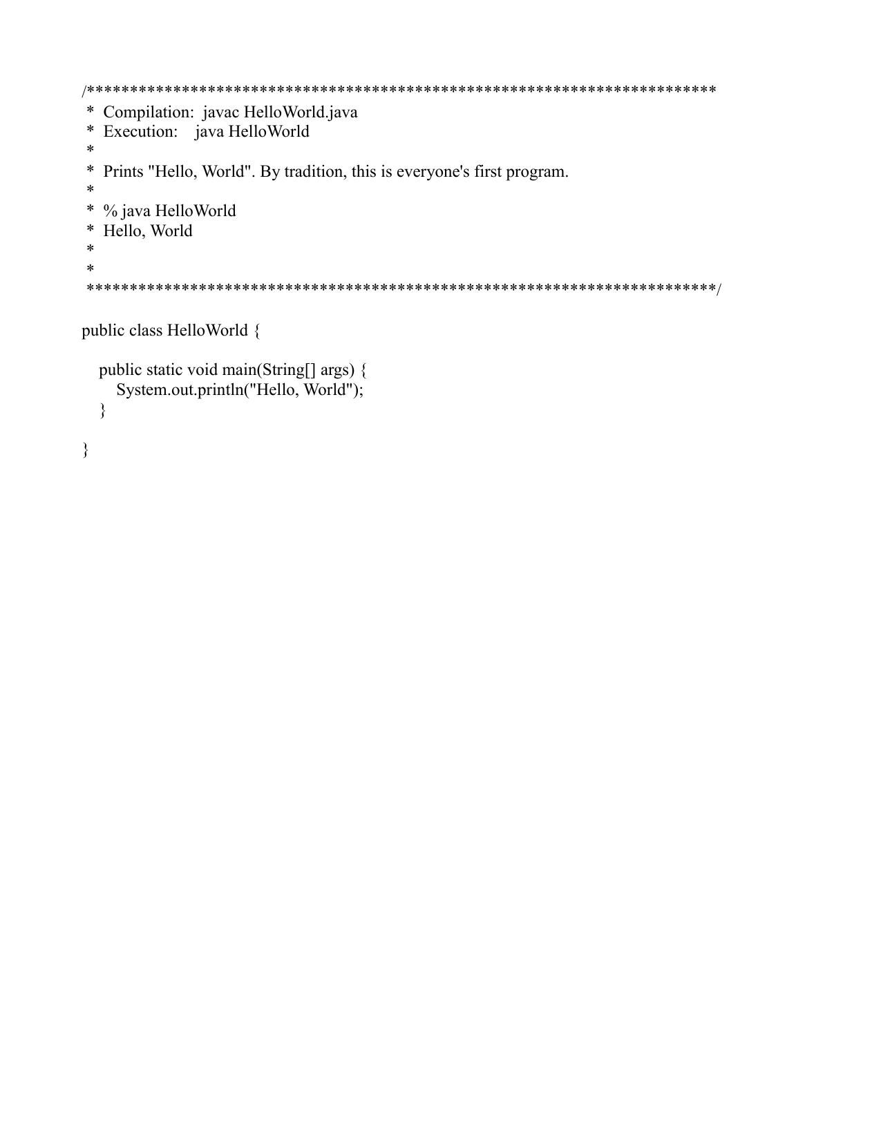 001 Java Hello World Example