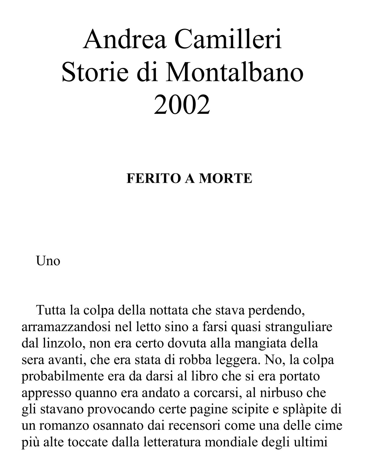 2002.(Montalbano) Storie di Montalbano