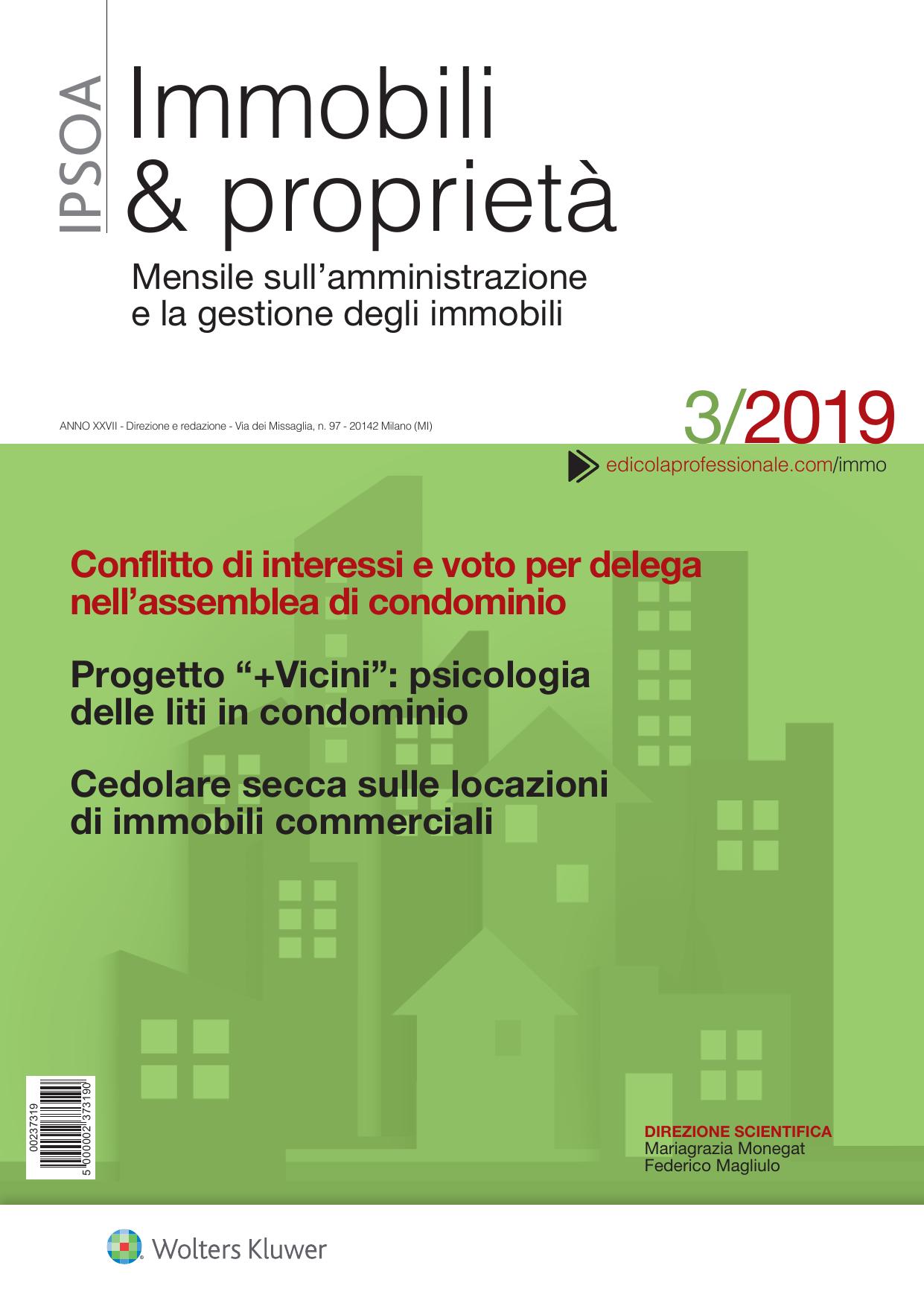 Immobili e proprietà Marzo 2019