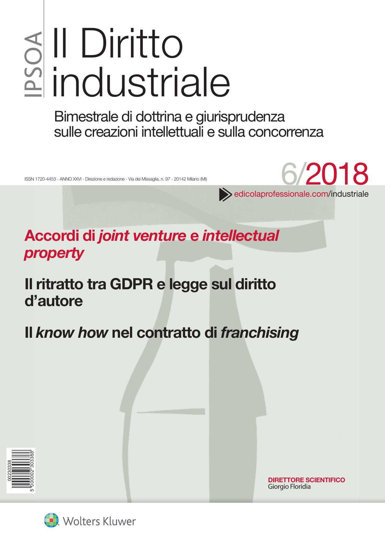Il Diritto Industriale Dicembre 2018