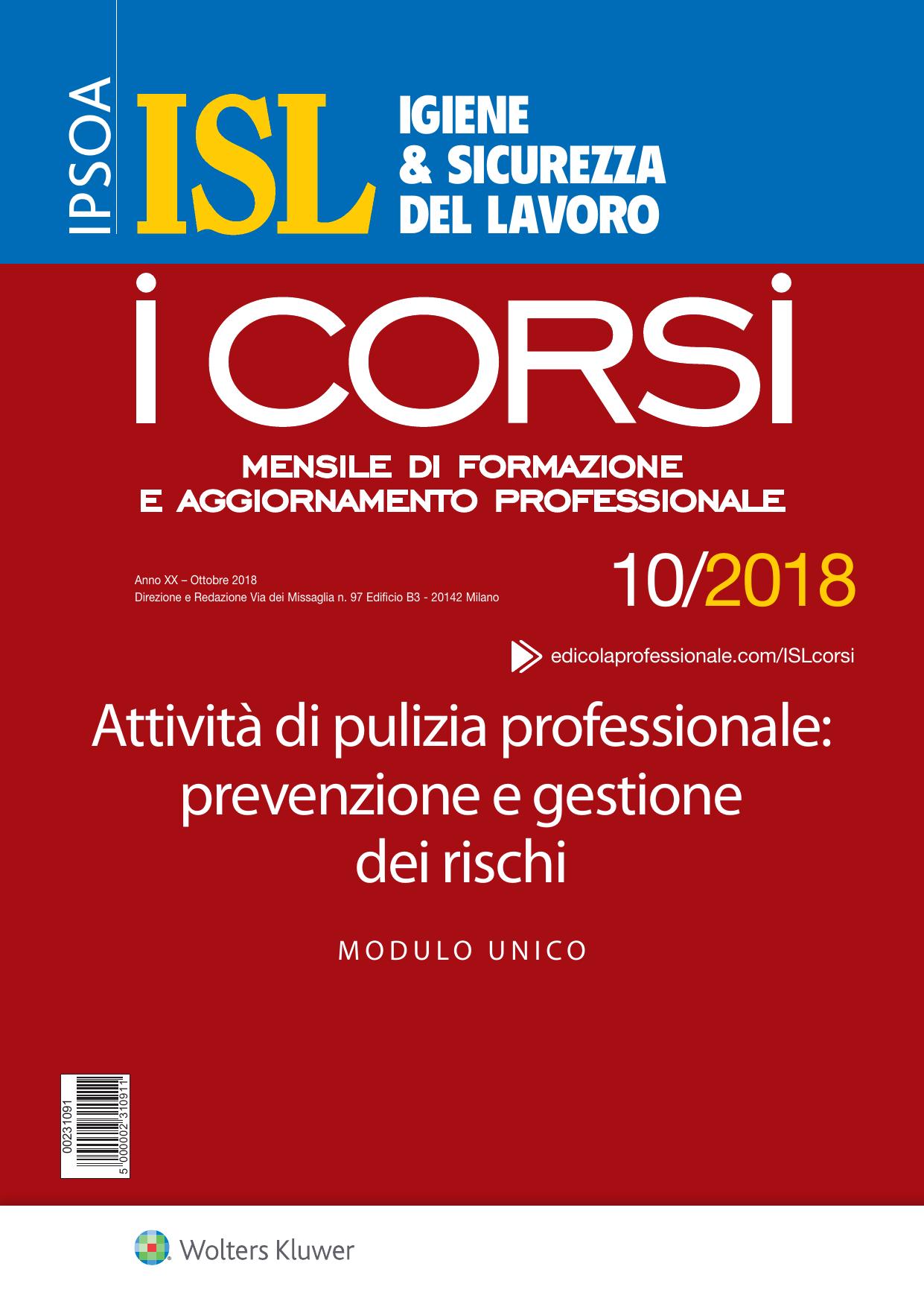 Igiene & Sicurezza del Lavoro Corsi Ottobr