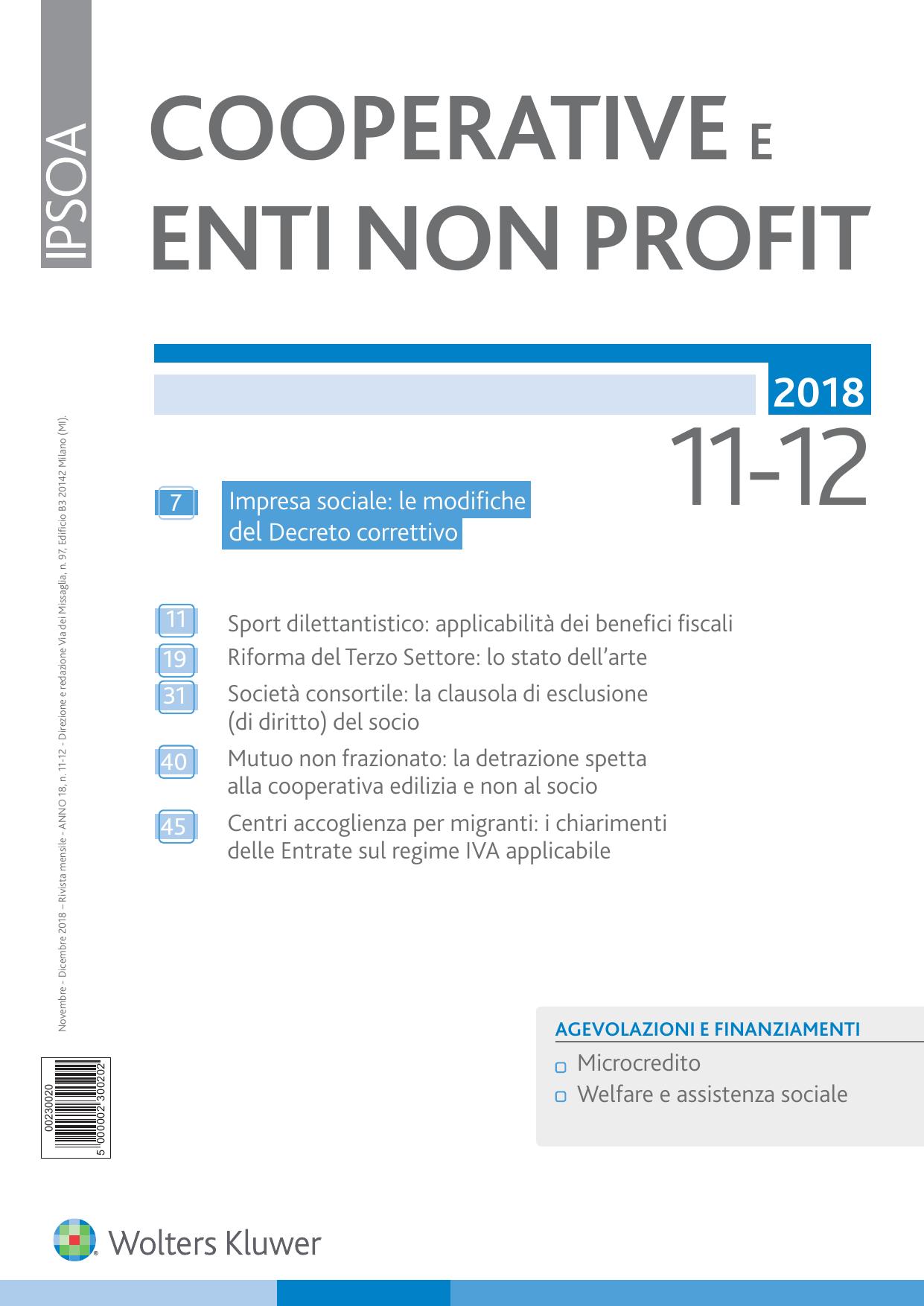 Cooperative e enti non profit NovembreDice