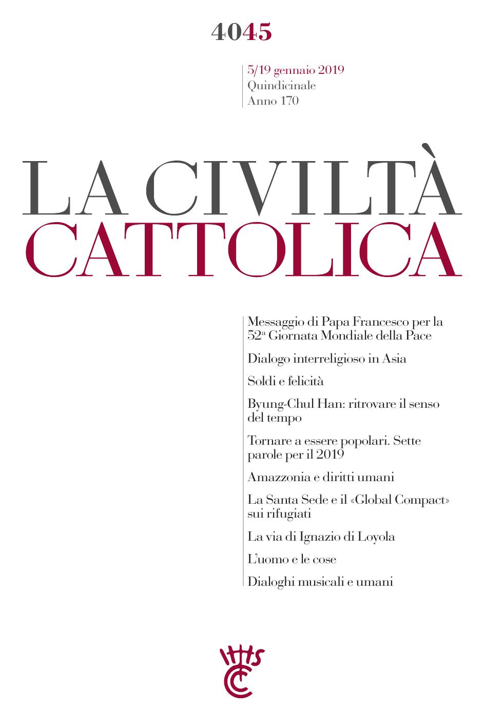 La Civilta Cattolica N4045 5 Gennaio 2019