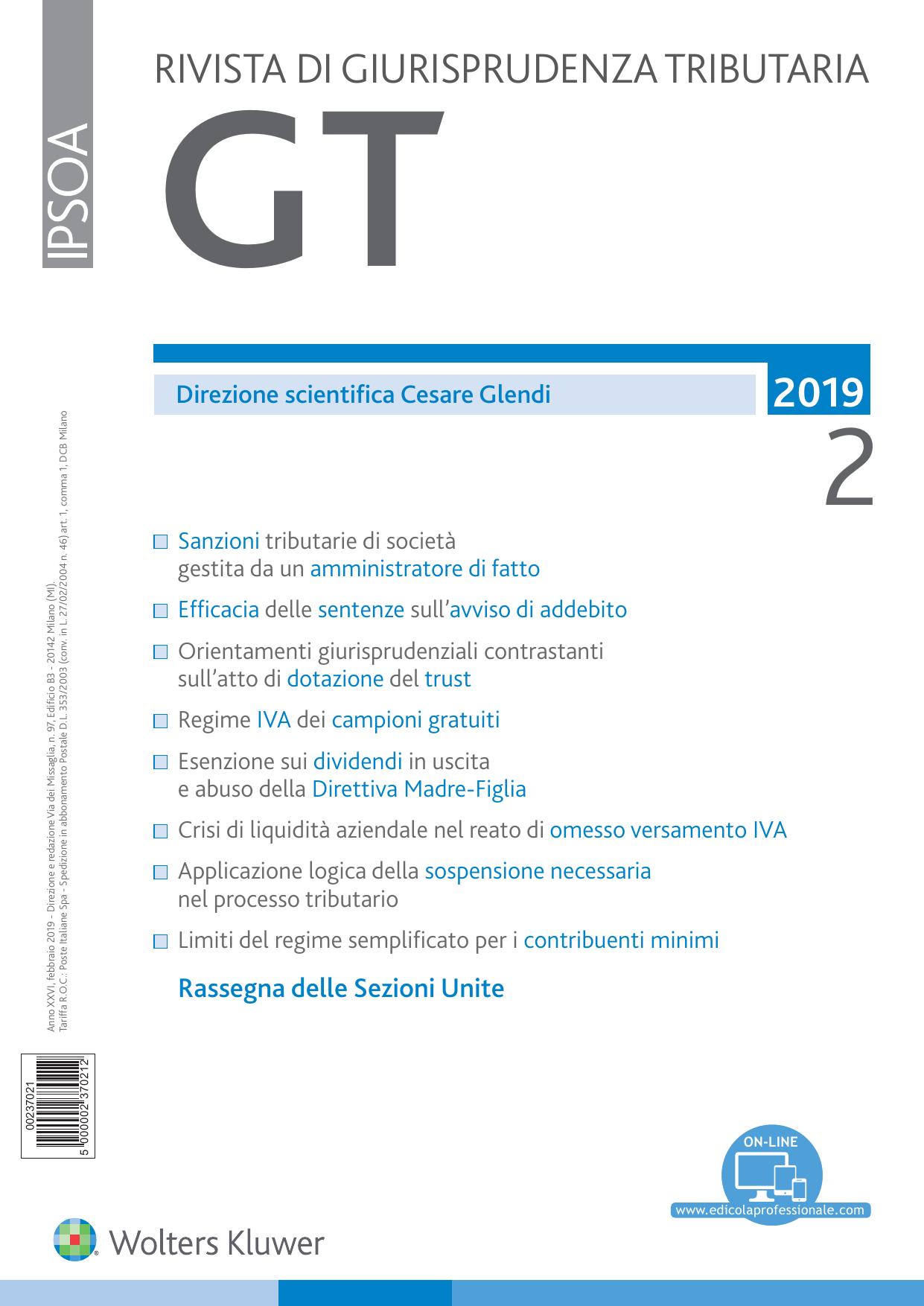 GT Rivista di Giurisprudenza Tributaria Fe