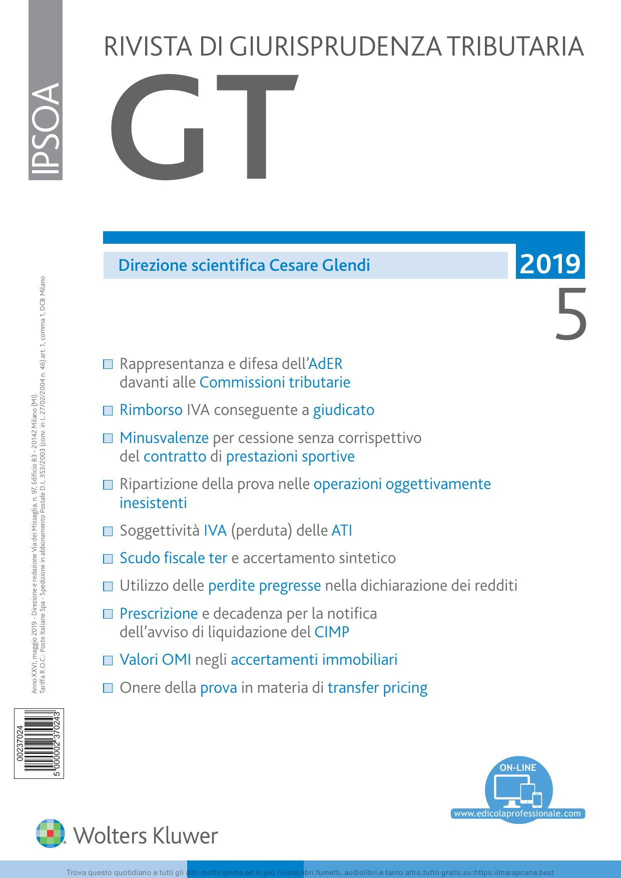 GT Rivista di Giurisprudenza Tributaria Ma
