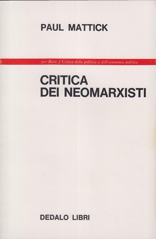 Critica dei neomarxisti