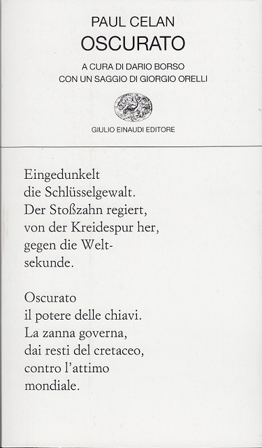 Oscurato. Testo tedesco a fronte