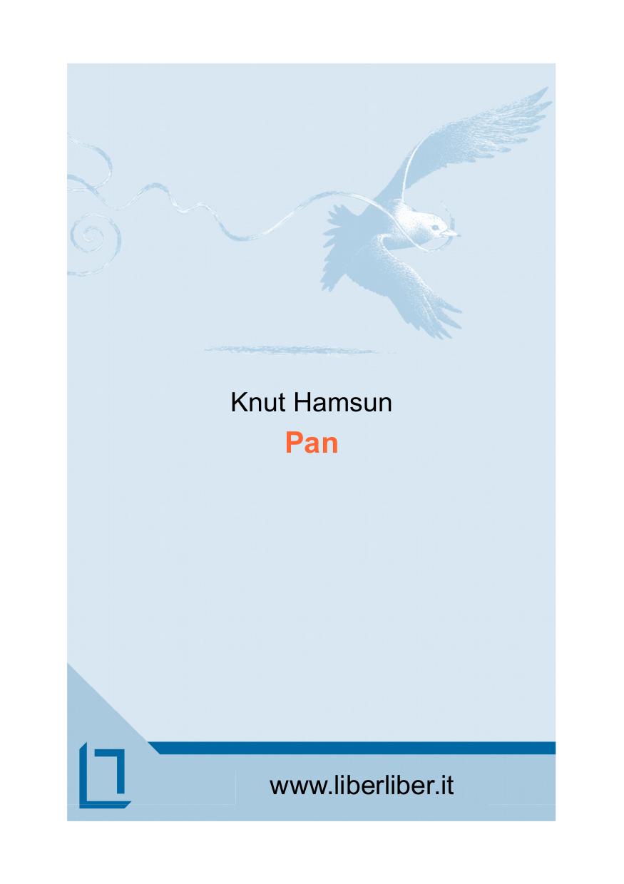 Pan, di Knut Hamsun