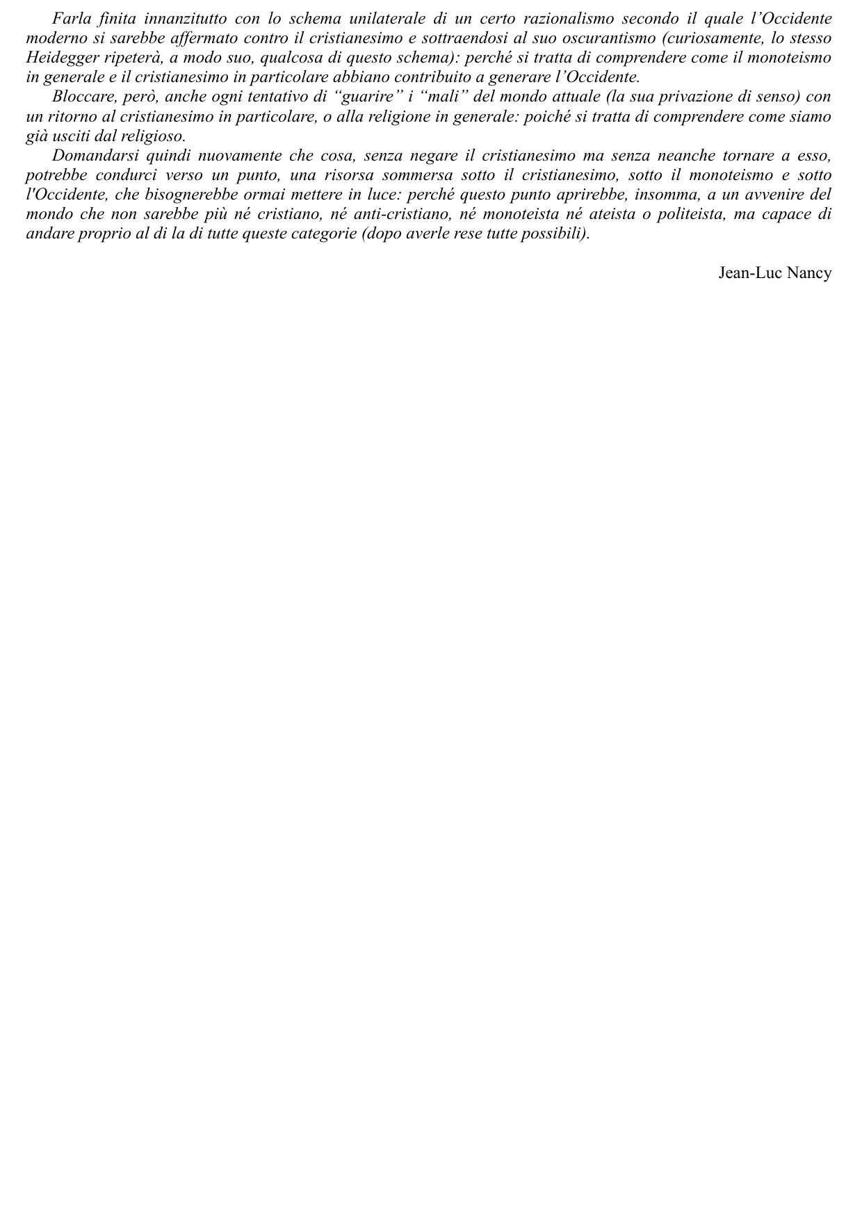 La dischiusura. Decostruzione del cristianesimo I